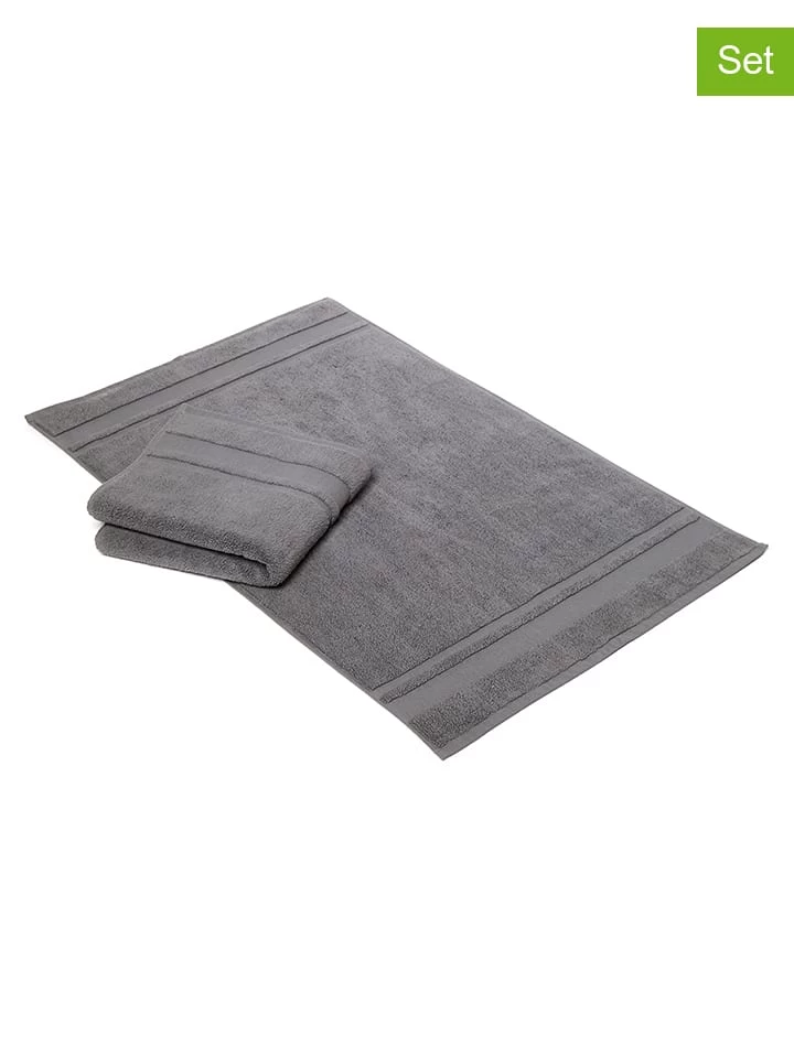 2er-Set: Premium-Badvorleger In Anthrazit - (L)100 X (B)60 Cm 2 2er-Set: Premium-Badvorleger In Anthrazit - (L)100 X (B)60 Cm – Bild 2