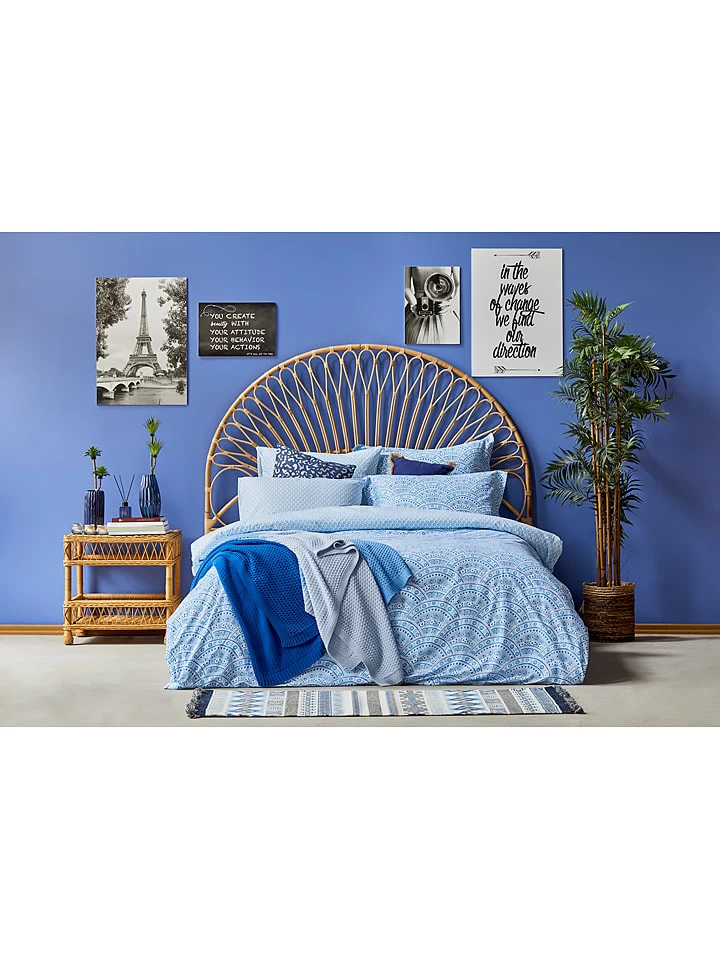 Renforcé-Bettwäsche-Set "Simone" In Hellblau 1 Renforcé-Bettwäsche-Set "Simone" In Hellblau