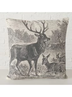 Kissen "Justo" In Grau/ Creme - (L)45 X (B)45 Cm