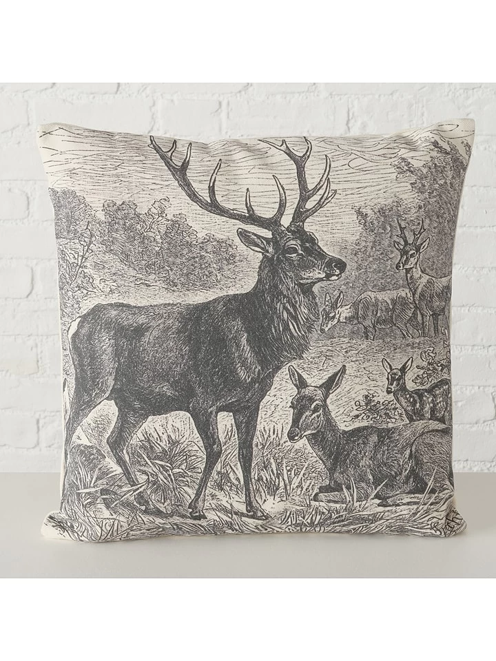 Kissen "Justo" In Grau/ Creme - (L)45 X (B)45 Cm 1 Kissen "Justo" In Grau/ Creme - (L)45 X (B)45 Cm