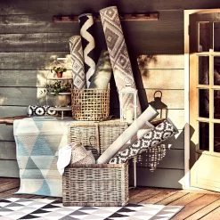 In- & Outdoor-Teppich Streifen L 180 X B 120cm COLOUR CLASH In Grau -Günstiges Wohn Textil Geschäft butlers in and outdoor teppich streifen l 180 x b 120cm colour clash in grau 5