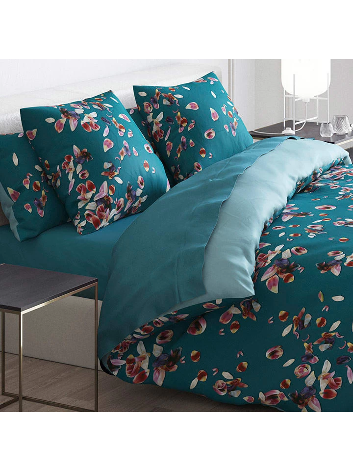 Cacharel Satin-Bettwäsche-Set "Aurore" In Petrol 2 Cacharel Satin-Bettwäsche-Set "Aurore" In Petrol – Bild 2