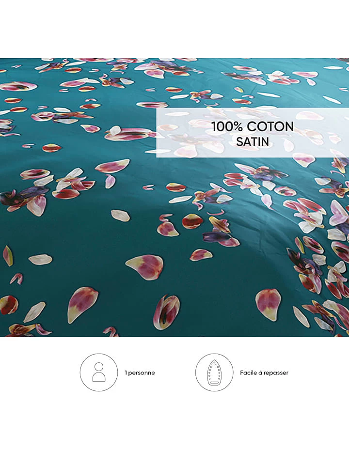 Cacharel Satin-Bettwäsche-Set "Aurore" In Petrol 6 Cacharel Satin-Bettwäsche-Set "Aurore" In Petrol – Bild 6