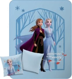 Disney Frozen Adventure - Set Kissen Und Fleecedecke