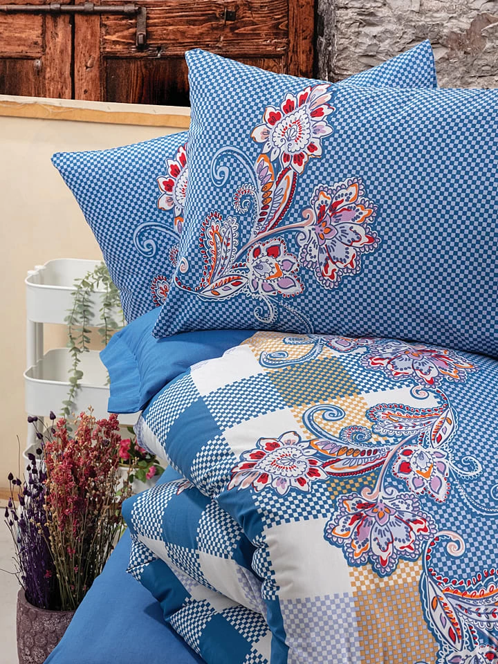 Renforcé-Bettwäsche-Set In Blau 2 Renforcé-Bettwäsche-Set In Blau – Bild 2