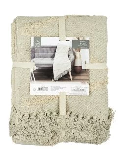 Plaid In Taupe - (L)150 X (B)120 Cm -Günstiges Wohn Textil Geschäft ethnical life plaid in taupe l 150 x b 120 cm 6