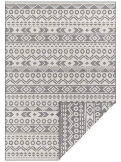 Indoor-/ Outdoor-Teppich In Grau/ Creme