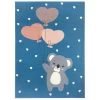 Kinderteppich Kurzflor Koala Sweetheart Himmelblau