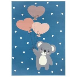 Kinderteppich Kurzflor Koala Sweetheart Himmelblau