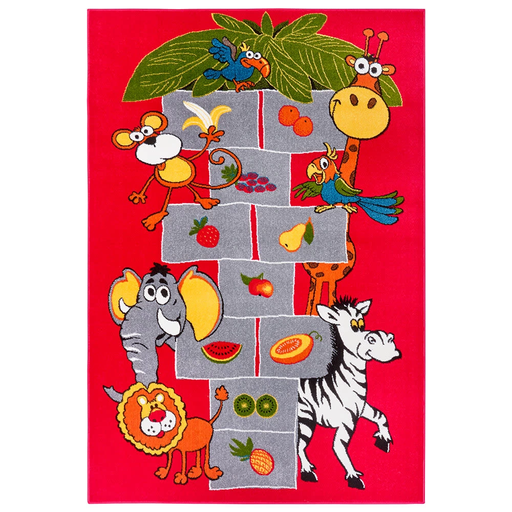 Kurzflor Kinderteppich Jungle Jump 1 Kurzflor Kinderteppich Jungle Jump