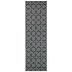 Kurzflor Teppich Läufer Glam Grau