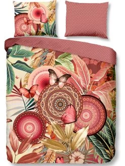 Satin-Bettwäsche-Set "Hip" In Altrosa/ Bunt