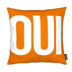 Kissen "Oui!" In Rosa & Rot