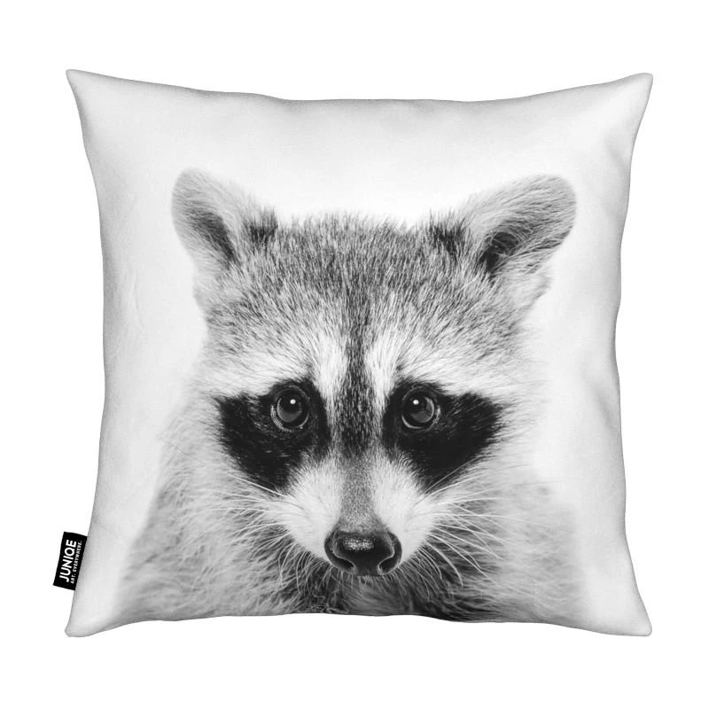 Kissen "Raccoon Classic" In Schwarz & Weiß 2 Kissen "Raccoon Classic" In Schwarz & Weiß – Bild 2