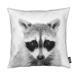 Kissen "Raccoon Classic" In Schwarz & Weiß