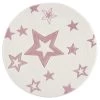 Kinderteppich STARLIGHT In Creme/rosa Rund