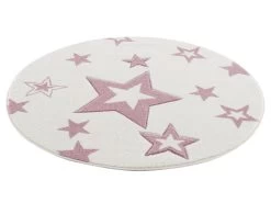 Kinderteppich STARLIGHT In Creme/rosa Rund -Günstiges Wohn Textil Geschäft livone kinderteppich starlight in creme rosa rund 3