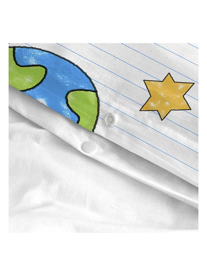 Bettwäsche-Set "Space Rocket" In Weiß/ Hellblau 3 Bettwäsche-Set "Space Rocket" In Weiß/ Hellblau – Bild 3