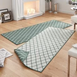 In- & Outdoor Wendeteppich Malaga Grün Creme -Günstiges Wohn Textil Geschäft northrugs in and outdoor wendeteppich malaga grun creme 6