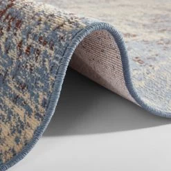 Faltbarer Flachgewebe Deko-Teppich Robina Blau Creme 6 Faltbarer Flachgewebe Deko-Teppich Robina Blau Creme -Günstiges Wohn Textil Geschäft nouristan faltbarer flachgewebe deko teppich robina blau creme 2