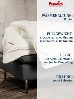 Winterbettdecke "Runa Bio" In Weiß -Günstiges Wohn Textil Geschäft paradies winterbettdecke runa bio in weiss 2