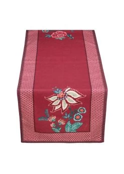 Pip Studio Tischläufer "Table Runner Flower Festival" In Rosa - (L) 150 X (B) 50 Cm