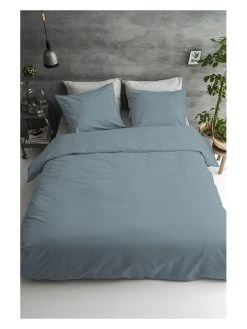 Satin-Bettwäsche-Set "Presence" In Blau -Günstiges Wohn Textil Geschäft presence satin bettwasche set presence in blau 2