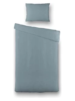 Satin-Bettwäsche-Set "Presence" In Blau