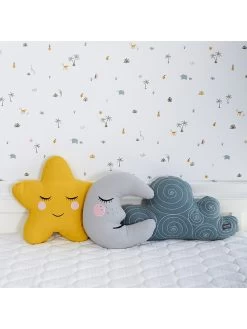 Roommate Kissen "Cloud" In Blaugrau - (L)64 X (B)40 Cm -Günstiges Wohn Textil Geschäft roommate kissen cloud in blaugrau l 64 x b 40 cm 3