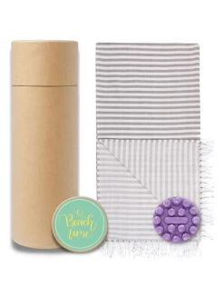 3tlg. Set: Wellness & Spa In Lila