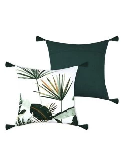 Kissen "Topiary" In Weiß/ Grün - (L)40 X (B)40 Cm -Günstiges Wohn Textil Geschäft stof france kissen topiary in weiss grun l 40 x b 40 cm 2