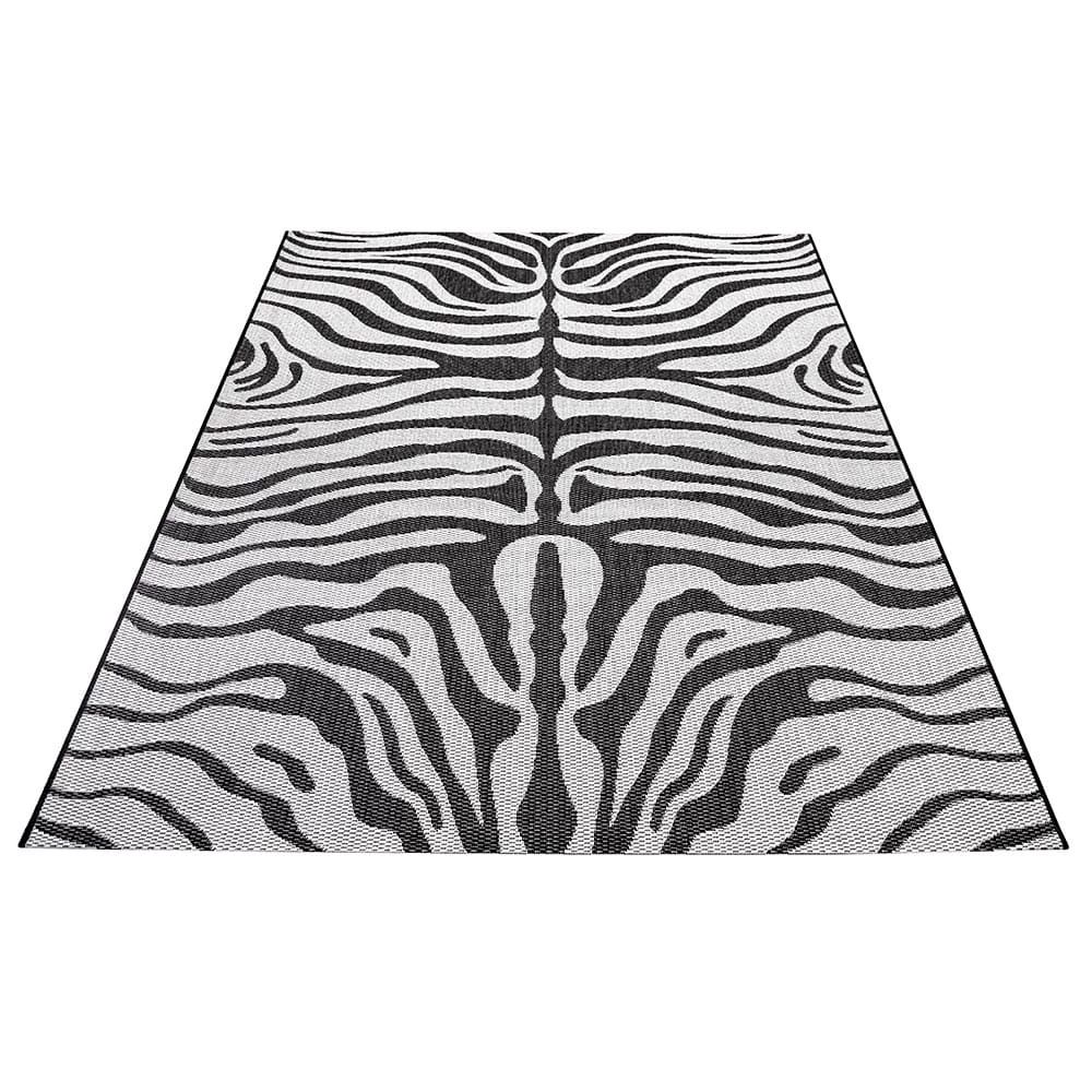 In- Und Outdoor Teppich Zebra Schwarz/creme 3 In- Und Outdoor Teppich Zebra Schwarz/creme – Bild 3