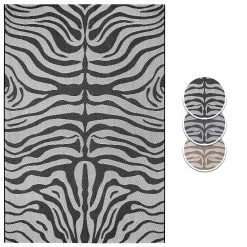 In- Und Outdoor Teppich Zebra Schwarz/creme