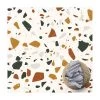 Vinyl-Teppich - Detailliertes Terrazzo Muster Livorno In Braun