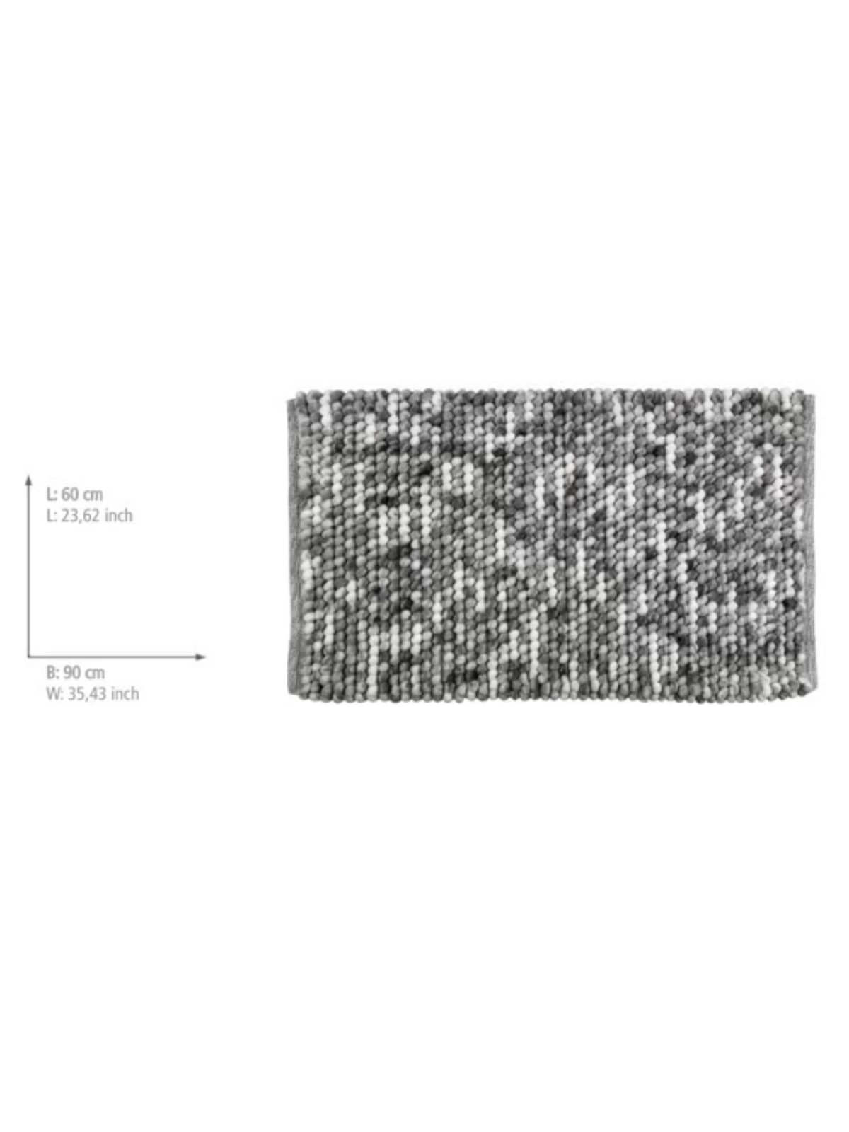 Wenko Badteppich Urdu Grau 60 X 90 Cm In Grau 3 Wenko Badteppich Urdu Grau 60 X 90 Cm In Grau – Bild 3