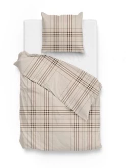 Günstiges Wohn Textil Geschäft 7 Bettwäsche-Set "Titus" In Beige/ Braun